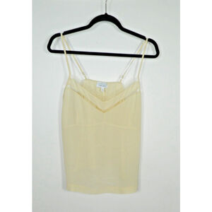 & Other Stories‎ Camisole Top Size 8 Ivory Silk with Sheer Trim
